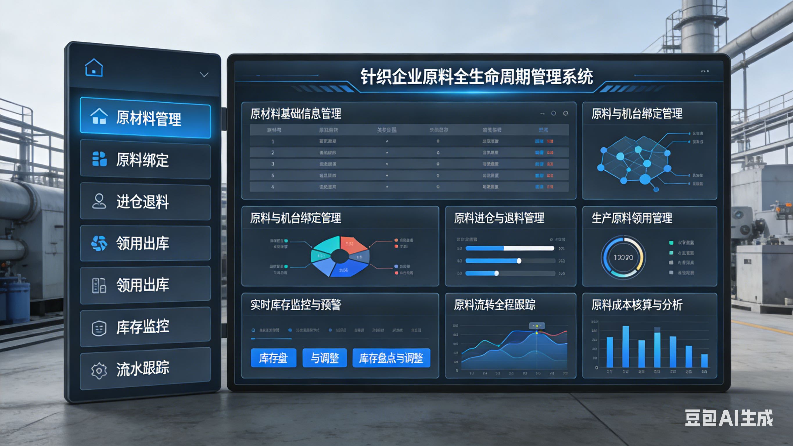 原料与库存管理系统 - 针织织厂智能管理系统